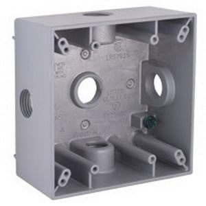 RACO Raco 5342-0 Weatherproof Electrical Box 4-1/2 Inch x 4-1/2 Inch x 2 Inch