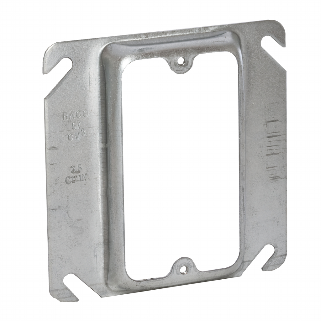 RACO RACO 772 1-Device Metal Switch or Receptacle 4 Inch Square Exposed Work Cover