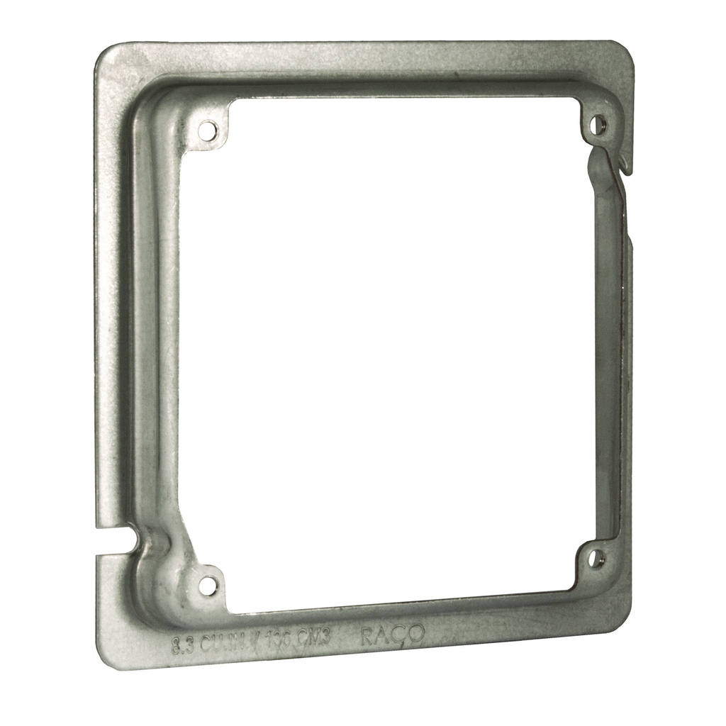 RACO RACO 855 4-11/16 Square Cover, 5/8 Raised, for Life Safety Appliances and Emergency Signs