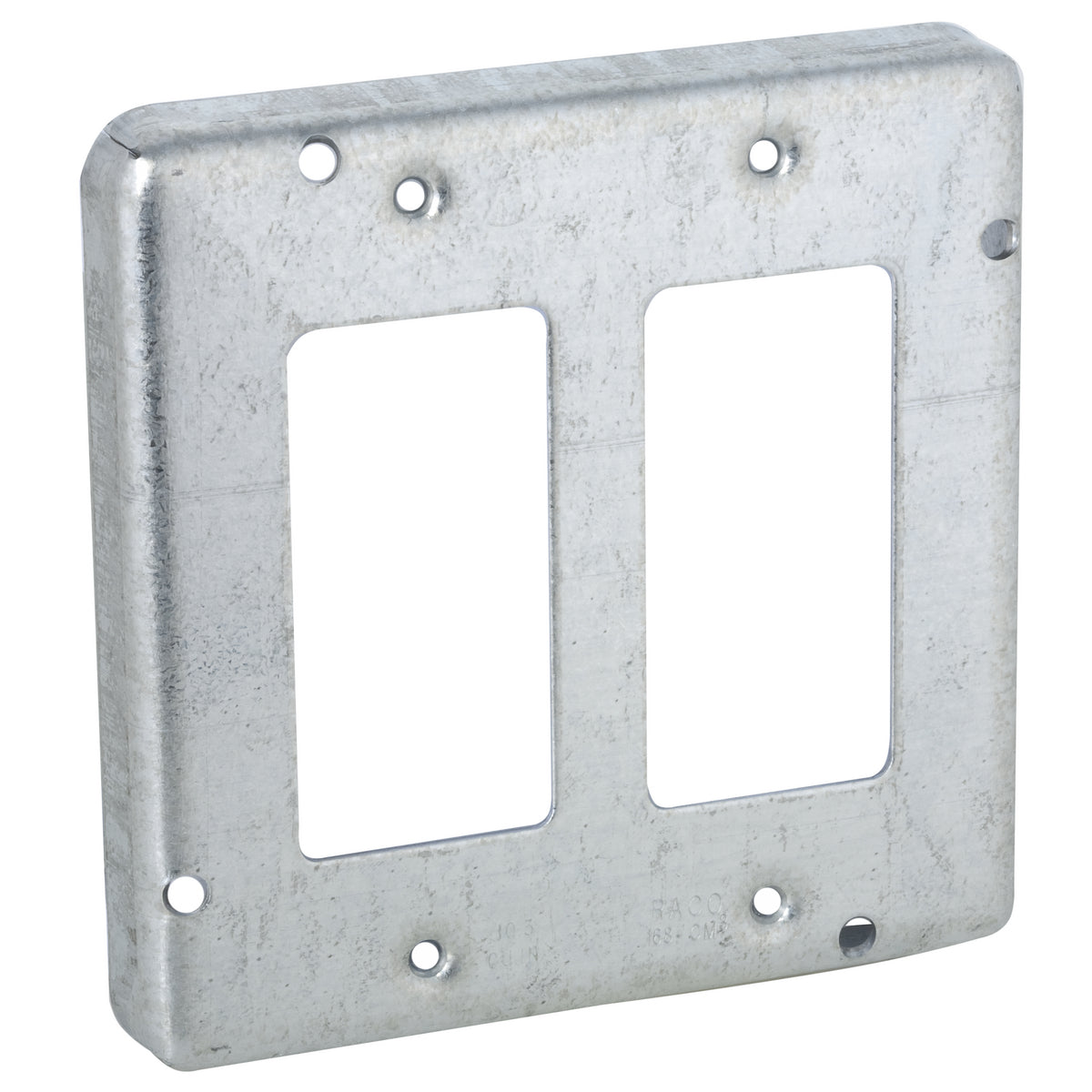 RACO RACO 857 Square Exposed Work Cover 4-11/16 In 2 GFCI Receptacles