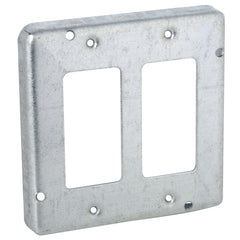 RACO RACO 857 Square Exposed Work Cover 4-11/16 In 2 GFCI Receptacles