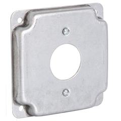 RACO RACO 801C Square Exposed Work Cover 4 Inch Square 1 Receptacle