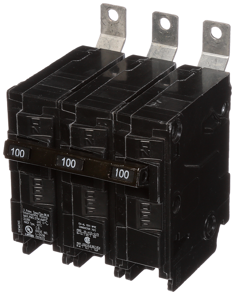SIEMENS Siemens B3100H Molded Case Circuit Breaker 240 VAC 100 A 22 kA
