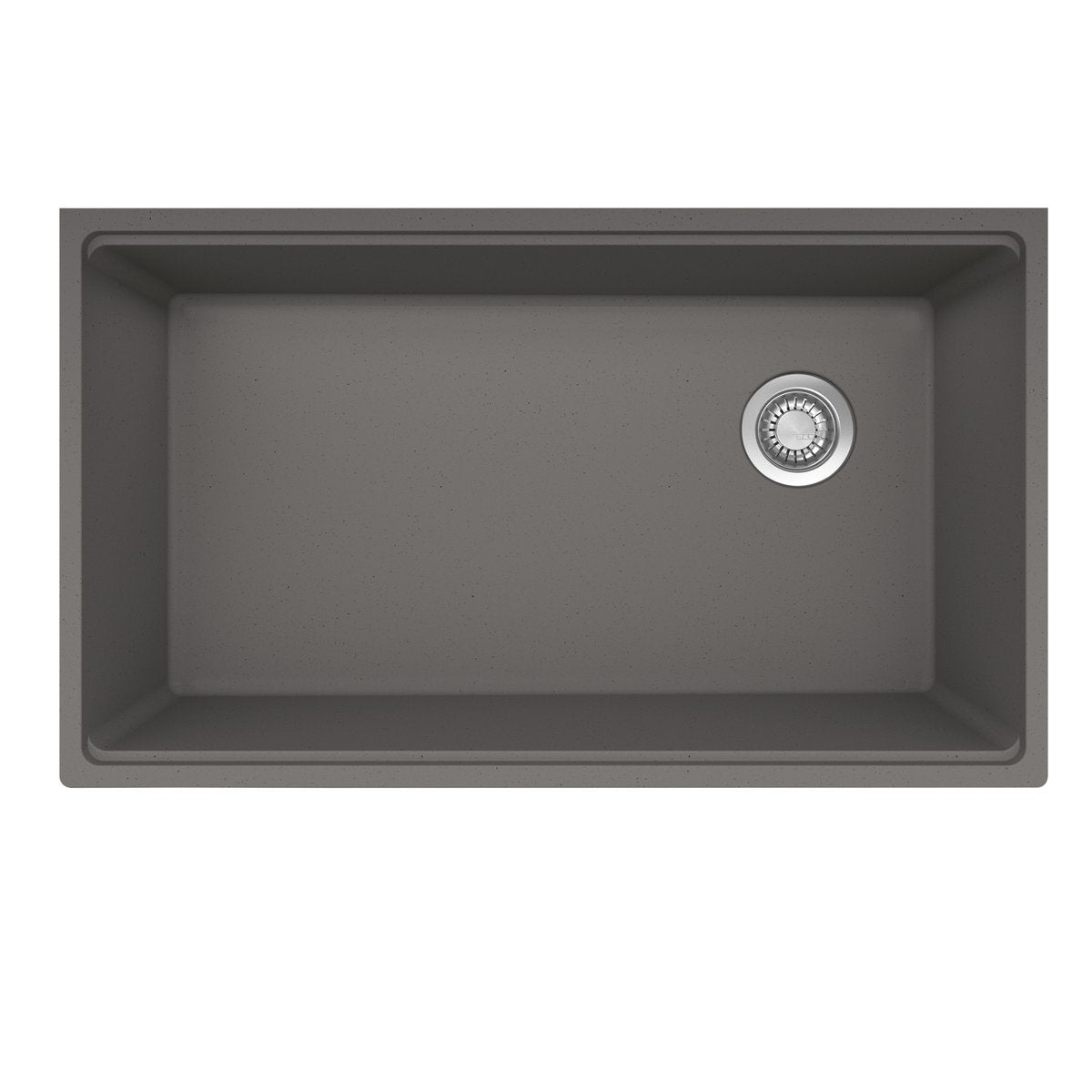 FRANKE Franke MAG11031OW-SHG-WKC Maris Undermount 33-in x 19.31-in Granite Single Bowl Kitchen Sink in Stone Grey