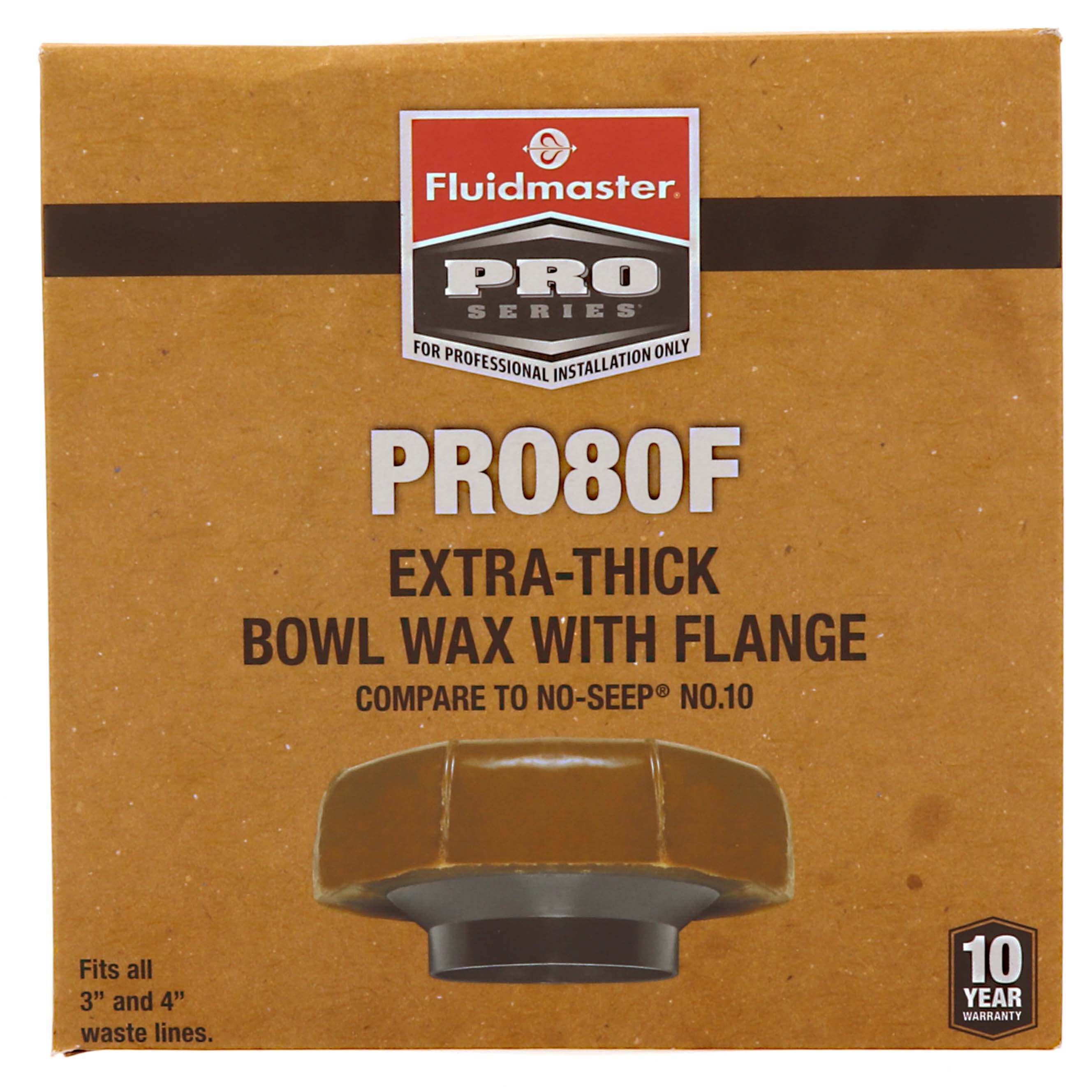 FLUIDMASTER Fluidmaster PRO80F Pro Series Wax Ring with Horn for 3 or 4 in Waste Lines