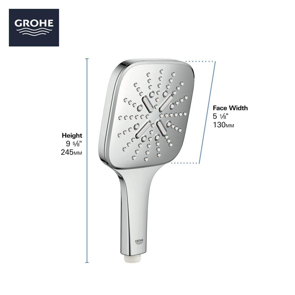 GROHE Grohe 26552A00 Hand Shower - 3 Sprays, 1.75 gpm in Grohe Hard Graphite