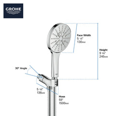 GROHE Grohe 26604EN0 Hand Shower Kit - 3 Sprays, 1.75 gpm