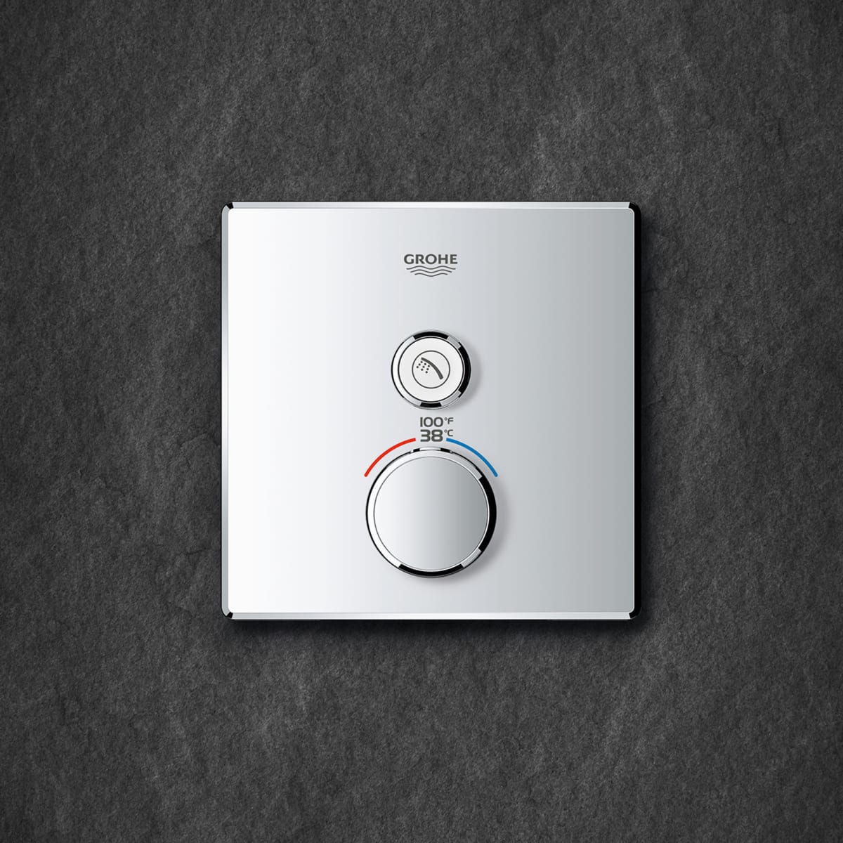 GROHE Grohe 29141A00 Dual Function Thermostatic Valve Trim in Grohe Hard Graphite