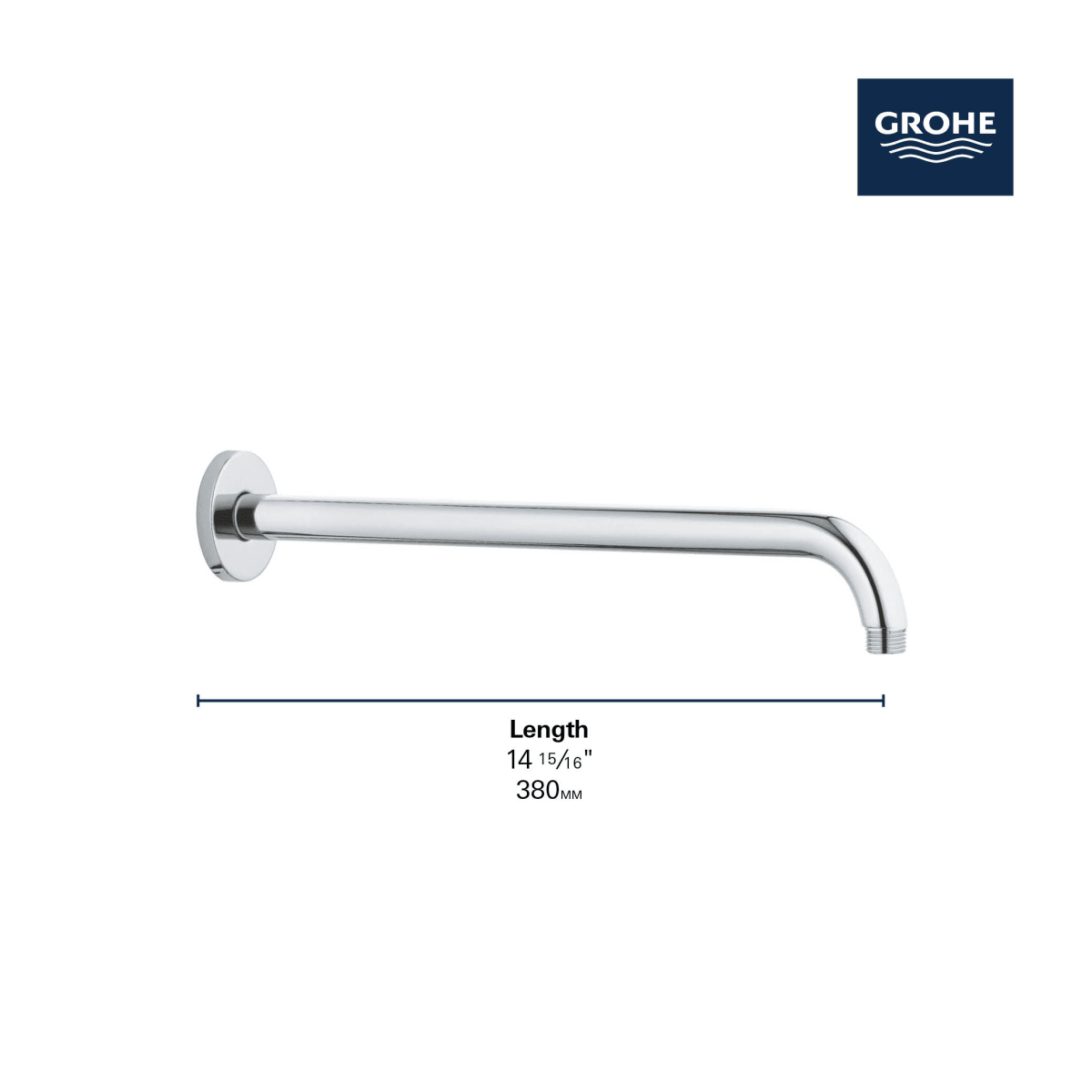 GROHE Grohe 28540A00 15 Shower Arm in GROHE HARD GRAPHITE