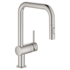 GROHE GROHE 32319DC3 Minta Single Handle Pull Down Kitchen Faucet 1.75 GPM in Grohe SuperSteel