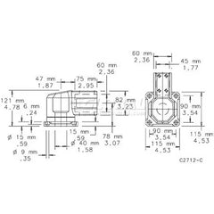 NVENT Hoffman CCS2SJLG Set-up Joint, Pendant Arm, Fits 45X60Mm, Alum/Ltgray