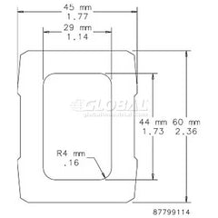 NVENT Hoffman CCS2T20 Tube Pendant Arm 2000X45X60mm Aluminum
