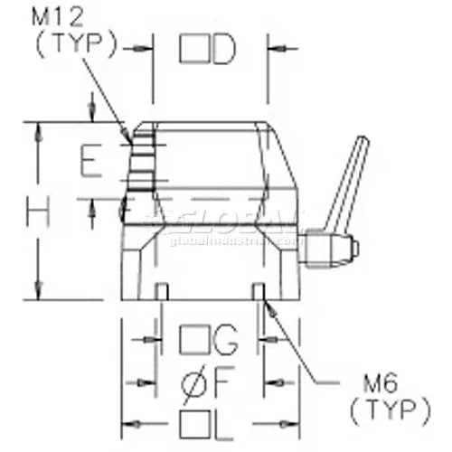 HOFFMAN Hoffman CCS8FCLG Flange Coupling Pendant Arm Fits 80X80Mm Alum/Ltgray