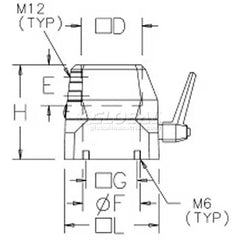 HOFFMAN Hoffman CCS8FCLG Flange Coupling Pendant Arm Fits 80X80Mm Alum/Ltgray