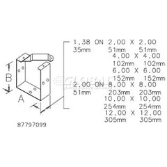 NVENT Hoffman F22GUC U-Connector Type 1 Fits 2.50x2.50 Steel/Gray