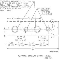 NVENT Hoffman F44T148GVP Straight Section Type 1 4.00x4.00x48.00