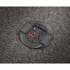 HUBBELL HUBBELL S1CFCBL Floor Box Cover, Universal, 8 Diameter x 0.4 Depth, Cast Aluminum, Black Durable Powder Coated
