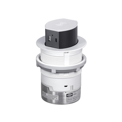 HUBBELL Hubbell RCT600W 15A Tri Pwr Pop Up Surf White 15A Receptacle