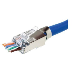 IDEAL Ideal 85-368 Shielded Feed-Thru CAT6A/6/5E Modular Plugs 25/Cd