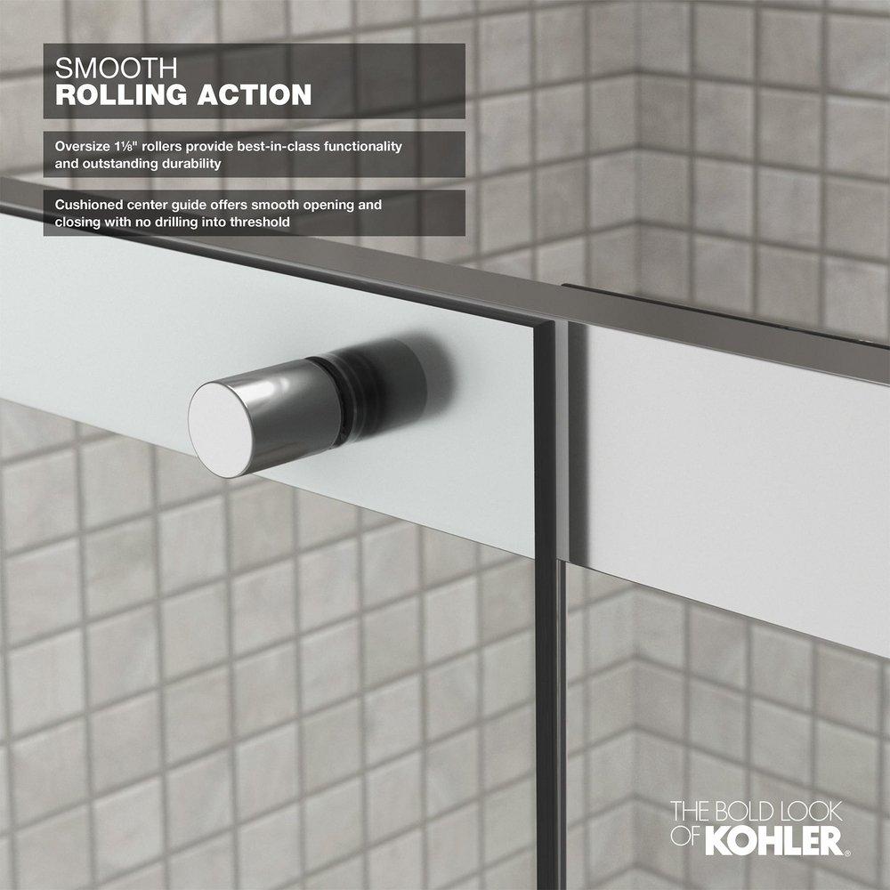 KOHLER KOHLER 707200-D3-BNK Revel 70 x 59-5/8 in. Sliding Shower Door in Anodized Brushed Nickel