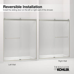 KOHLER KOHLER 707200-D3-BNK Revel 70 x 59-5/8 in. Sliding Shower Door in Anodized Brushed Nickel