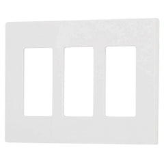 LUTRON Lutron CW-3-BL Claro Wallplate Black Thermoset 3-Gang Screwless