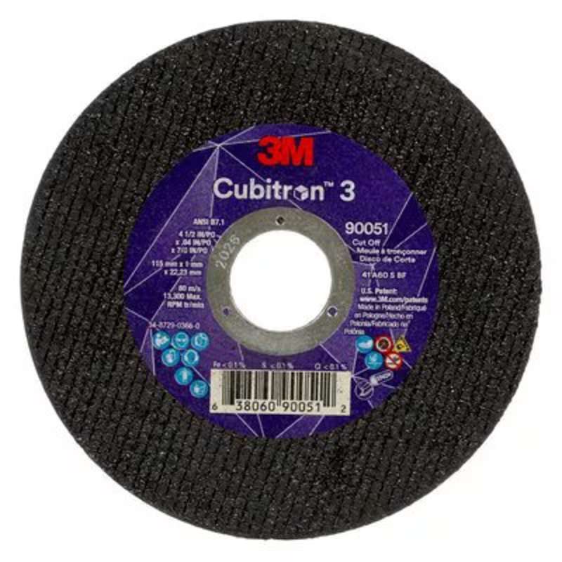 3M 3M 7100304307 Cubitron 3 Cut-Off Wheel 60+ (4 1/2 x .04 x 7/8)