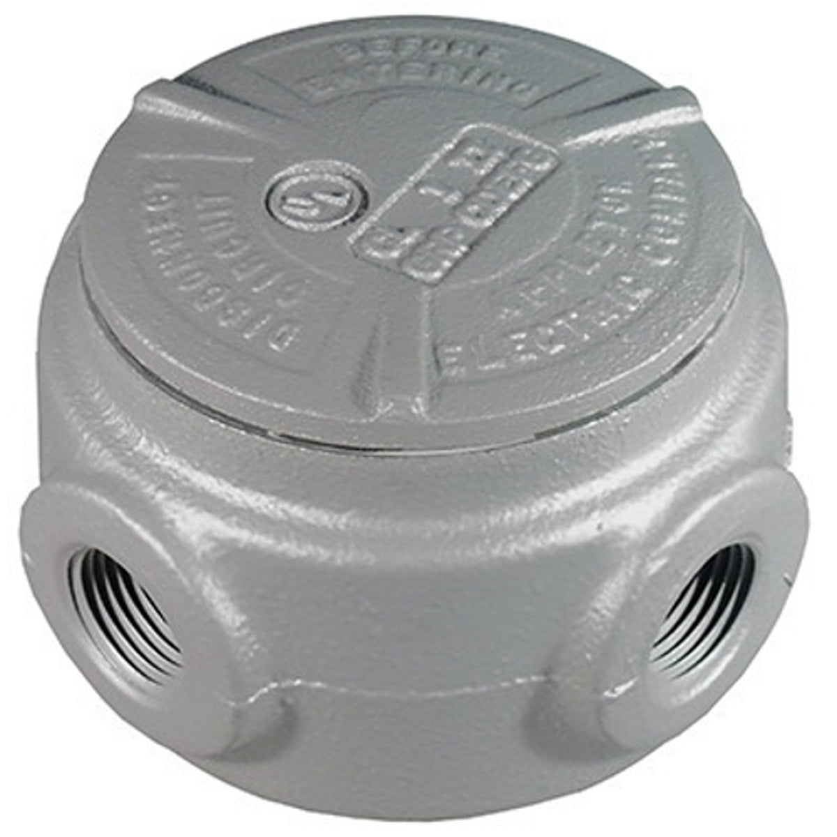 APPLETON Appleton GRJS50 1/2 Epoxy Powder Coated Malleable Iron Explosionproof Universal Conduit Outlet Box with Cover