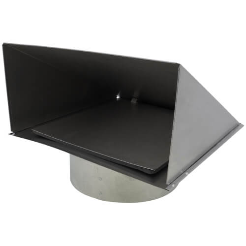 BROAN-NUTONE Broan-NuTone 643 Wall Cap, Aluminum Natural Finish 8 in