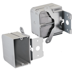 CANTEX Cantex EZ21SBZ-ADJ 1 Gang Adjustable Switch/Outlet Box, New/Old Work, Gray