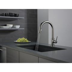 DELTA FAUCET Delta 9159-KSLS-DST Trinsic®: Single Handle Pull-Down Kitchen Limited Swivel