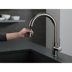 DELTA FAUCET Delta 9159-KSLS-DST Trinsic®: Single Handle Pull-Down Kitchen Limited Swivel