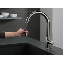 DELTA FAUCET Delta 9159-KSLS-DST Trinsic®: Single Handle Pull-Down Kitchen Limited Swivel
