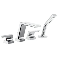DELTA FAUCET Delta T4799-PR Pivotal: Roman Tub with Hand Shower Trim in Lumicoat Chrome
