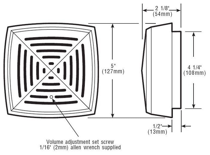 EDWARDS Edwards 874-N5 120VAC Horn Grille