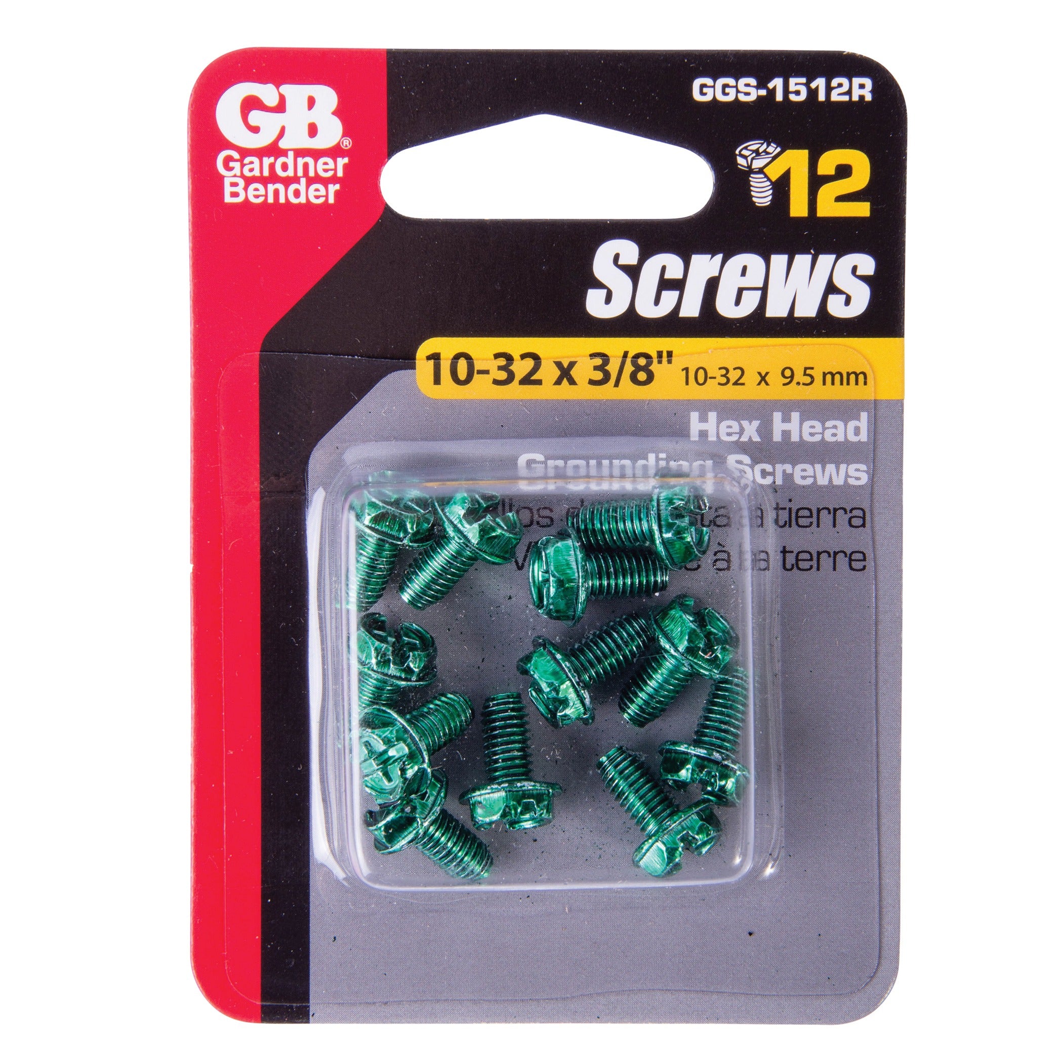 GARDNER BENDER Gardner Bender GGS-1512R Round Washer Grounding Screw 12-Pack