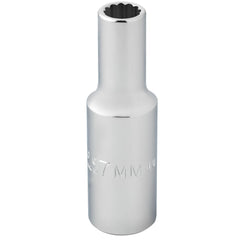 PROTO Proto J5007M Deep Hand Socket 7mm 12-point 3/8 Drive