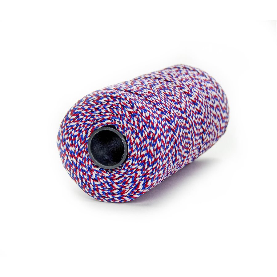 BON Bon 21-280 Blue Bayou Bonded Braided Nylon Line -685' - Red/White/Blue