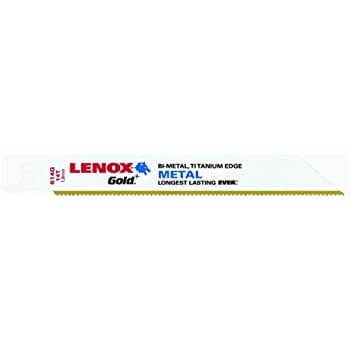 LENOX Lenox 21065810GR 8 x 3/4 x 0.05 Inch 10 TPI Titanium Coated Bi-Metal Reciprocating Saw Blade