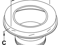 HART & COOLEY HART & COOLEY 8TLCSPA 8-Inch All Fuel Vent Stovepipe Adapter