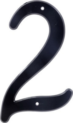 HILLMAN Hillman Fasteners 839754 Black Plastic House Number 2 4in