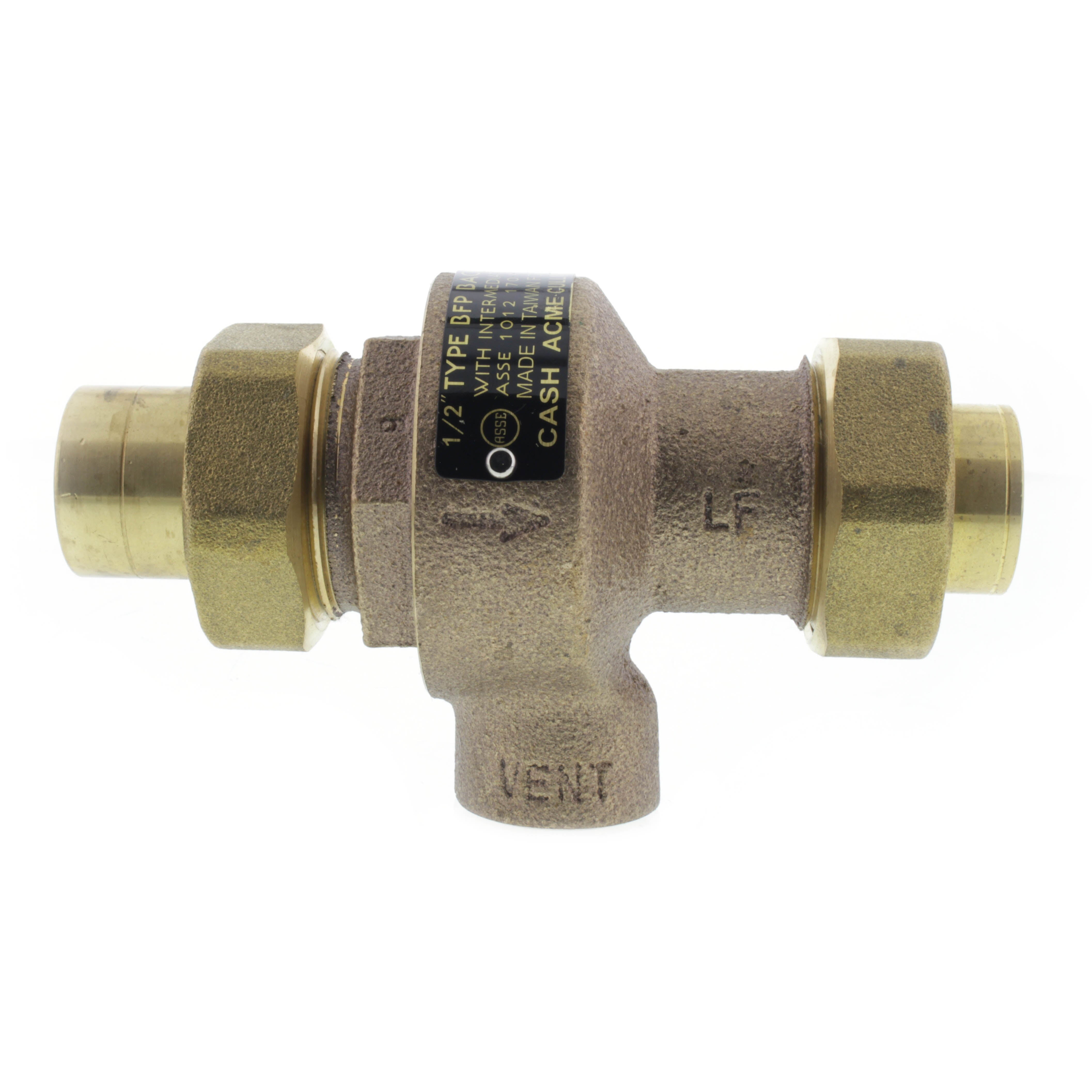CASH-ACME Cash Acme 21574-0000LF Continuous Type Backflow Preventer with Atmospheric Vent and Female Union Inlet and Outlet