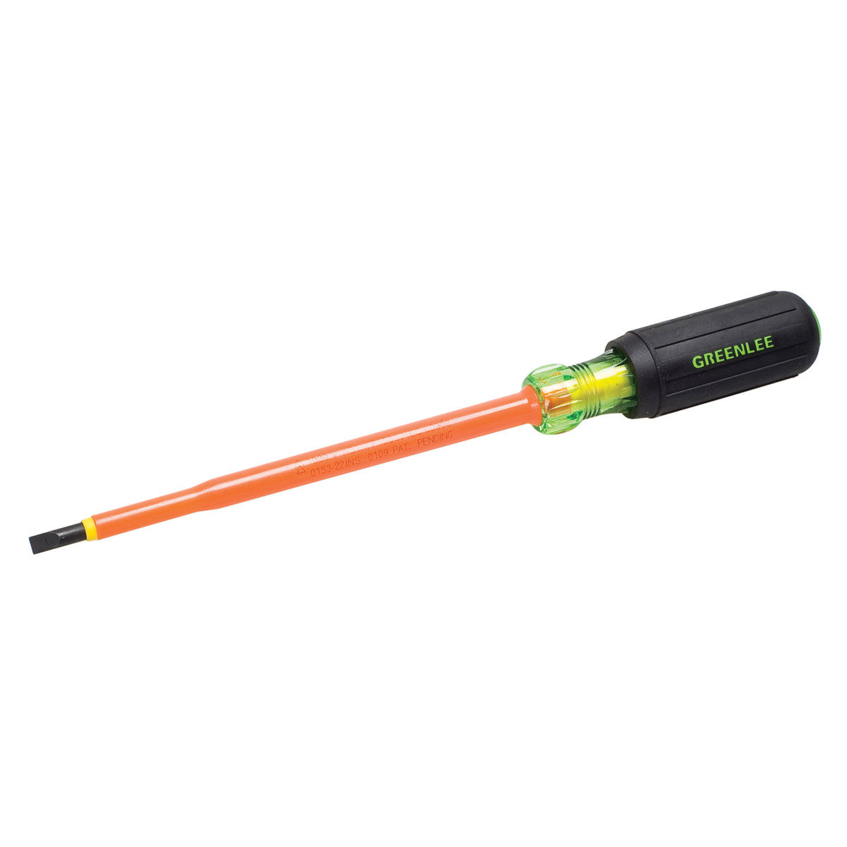 GREENLEE Greenlee 0153-22-INS Heavy Duty Screwdriver 1000 VAC Insulated 3/16 in Cabinet Point