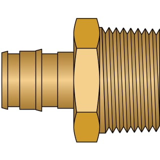 HEATLINK HeatLink EX27552NL 1/2 PEX F1960 x 3/4 Male Pipe Thread No Lead Brass Adapter