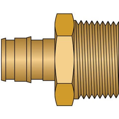 HEATLINK HeatLink EX27552NL 1/2 PEX F1960 x 3/4 Male Pipe Thread No Lead Brass Adapter
