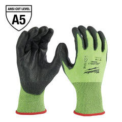 MILWAUKEE Milwaukee 48-73-8951 Cut 5 High Visibility Polyurethane Dipped Gloves - M