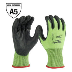 MILWAUKEE Milwaukee 48-73-8951 Cut 5 High Visibility Polyurethane Dipped Gloves - M
