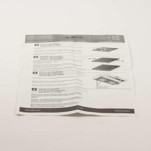 ELICA FI1I6A AIR CLEANER REPLACEMENT PARTS