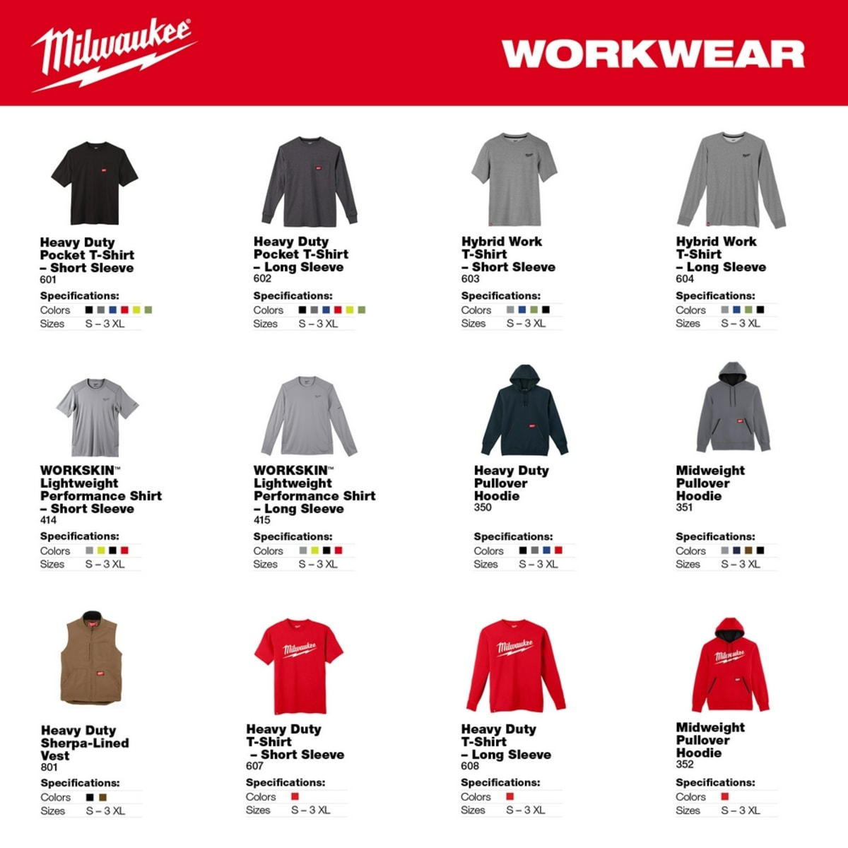 MILWAUKEE Milwaukee Tool 352R-XL Midweight Pullover Hoodie - Red XL