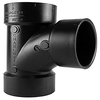 CHARLOTTE PIPE Charlotte Pipe ABS 00400 0600HA 1-1/2 In Hub x Hub x Hub Sanitary ABS Waste and Vent Tee (Each)